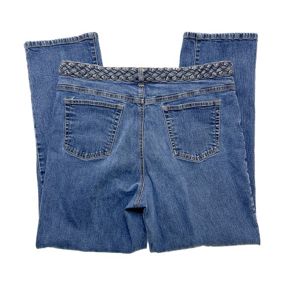 Ralph Lauren Lauren Jeans Co Braided Jeans Denim High Rise Women's 14 Western - Picture 4 of 8